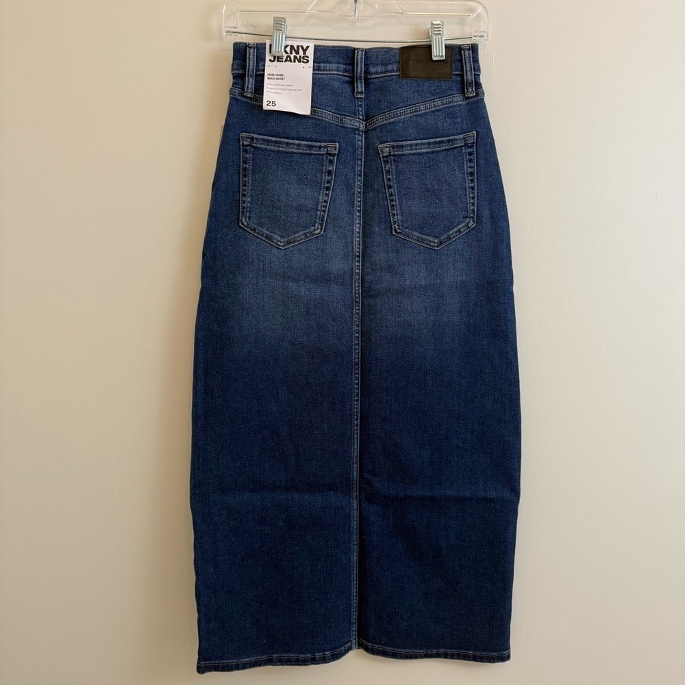 DKNY Maxi Denim Skirt Size 25 - Picture 6 of 13